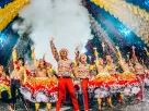 Quadrilha junina tradicional no Nordeste do Brasil